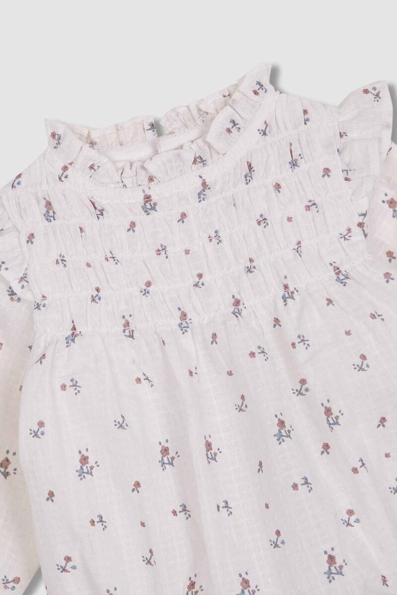Women'secret Rana Cruda Con Florecitas Blanco