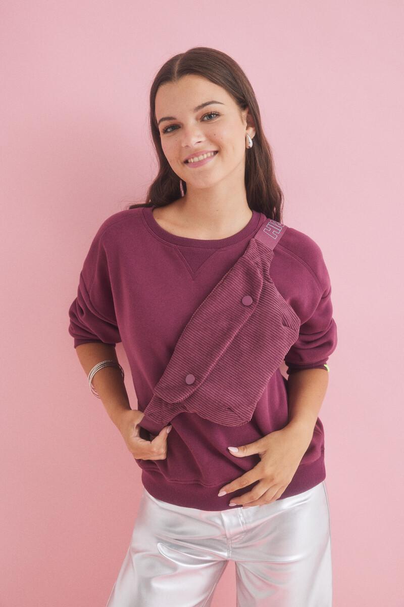 women'secret Riñonera pana granate