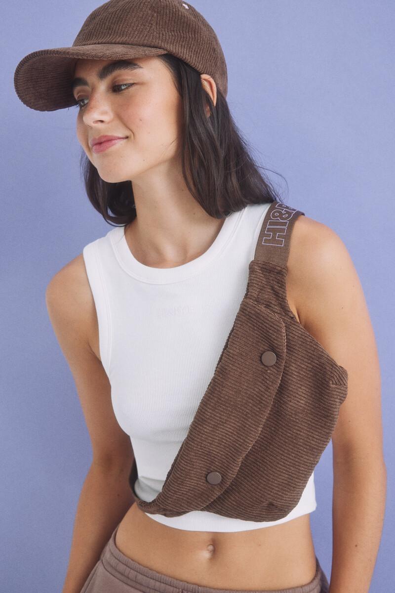 Women'secret Riñonera Pana Marrón