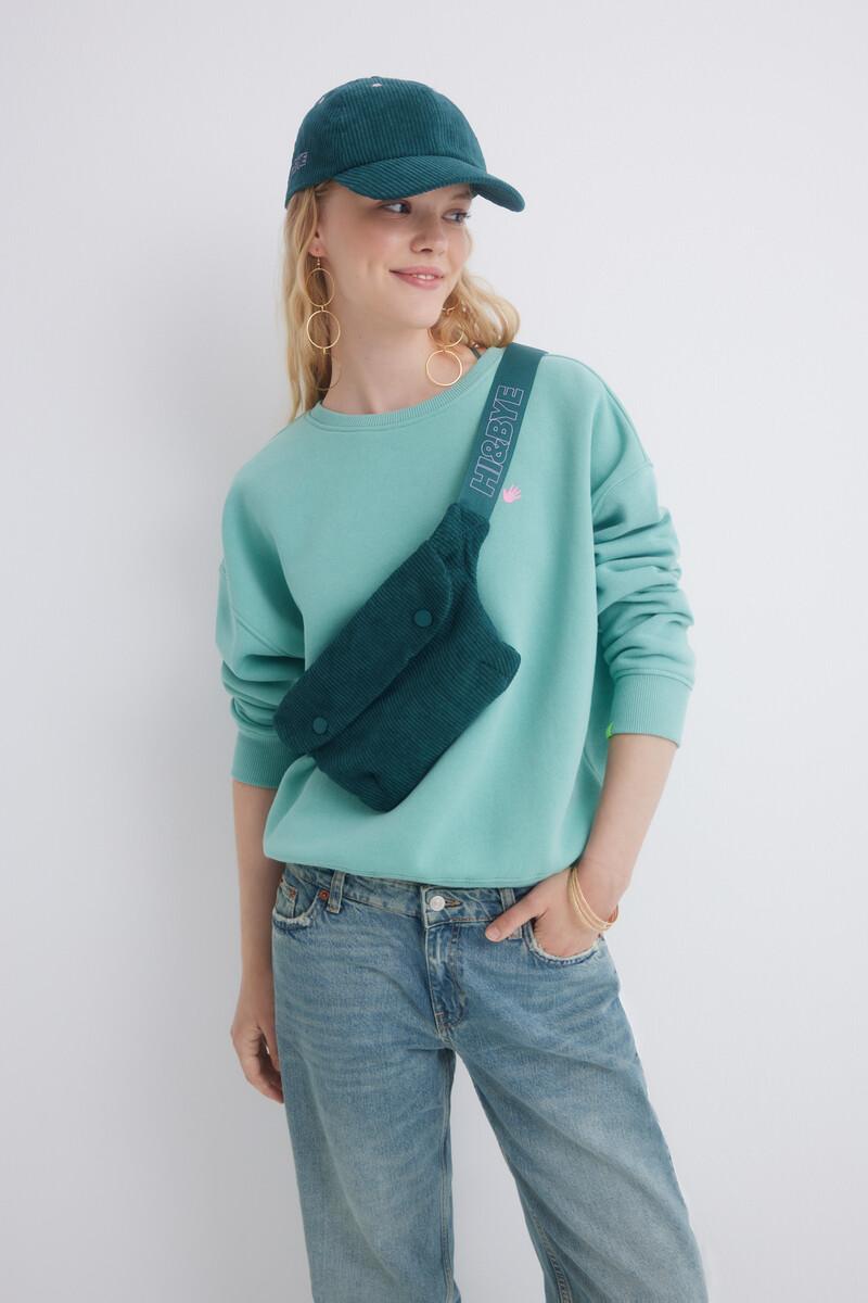 women'secret Riñonera pana verde