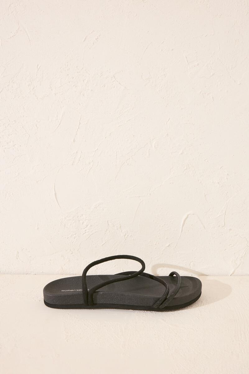 Women'secret Sandalias Anatómicas Tiras Brillo