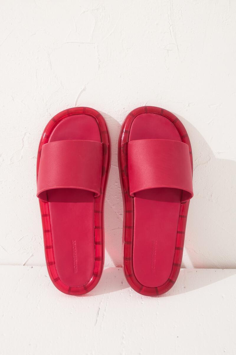 women'secret Sandalias tipo pala rojo