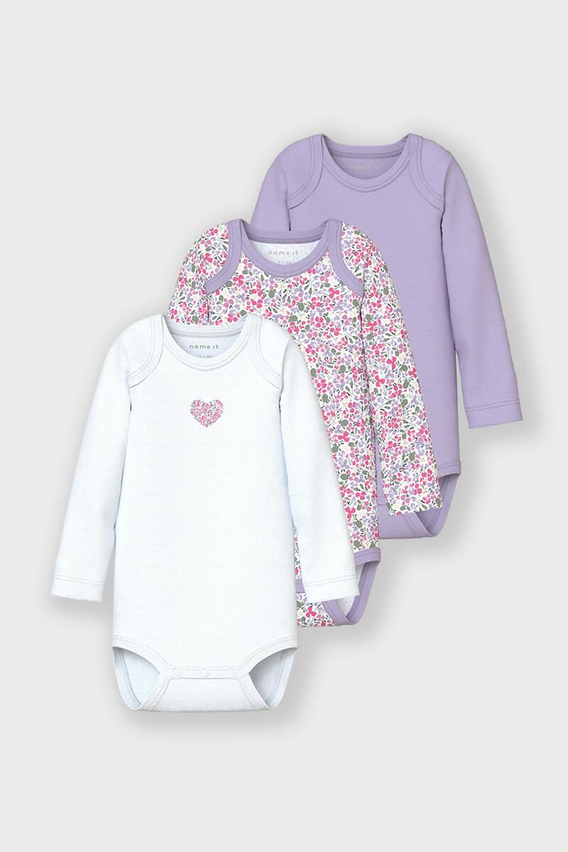 women'secret Set 3 bodys corazón bebé niña