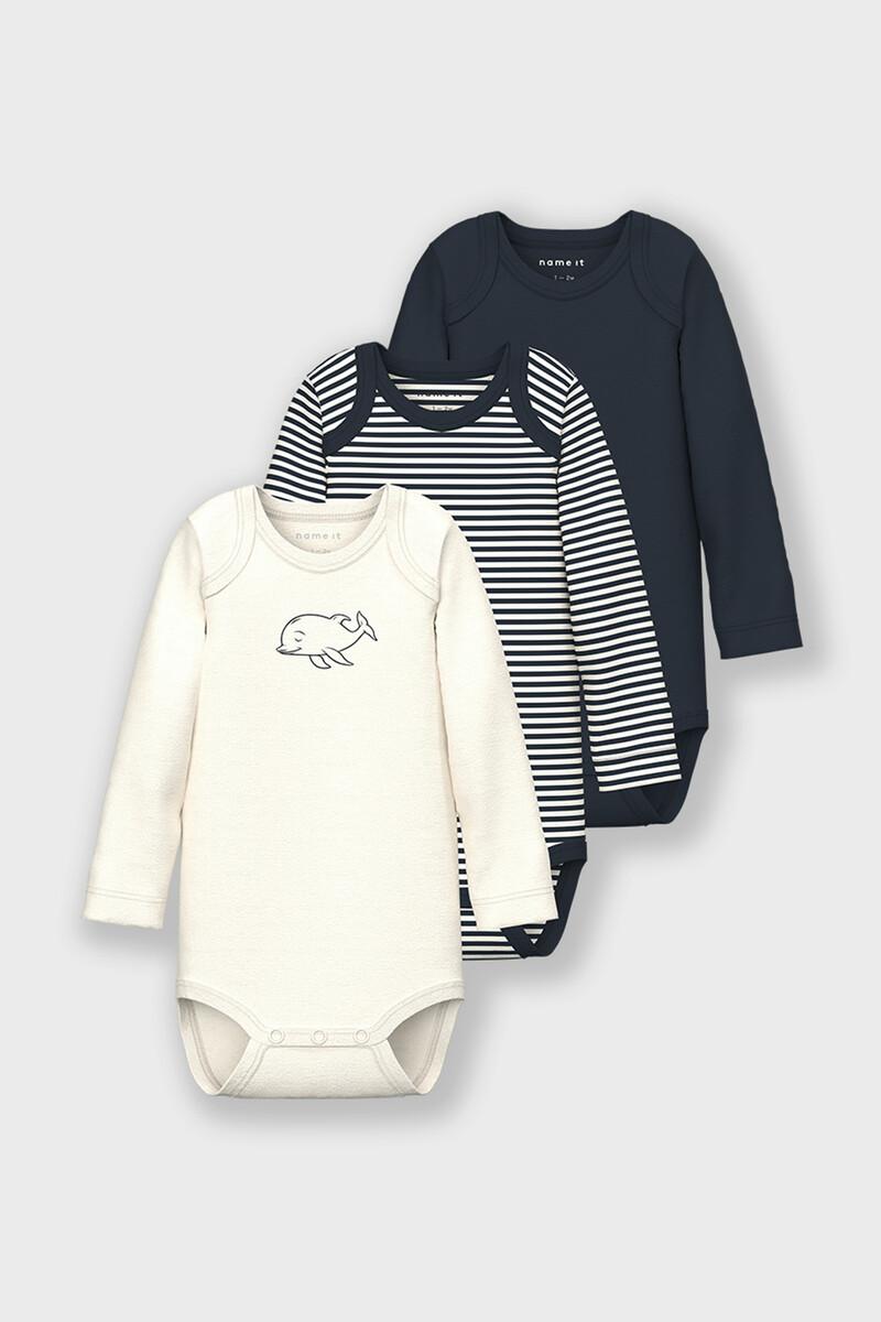 women'secret Set 3 bodys delfín bebé neutro