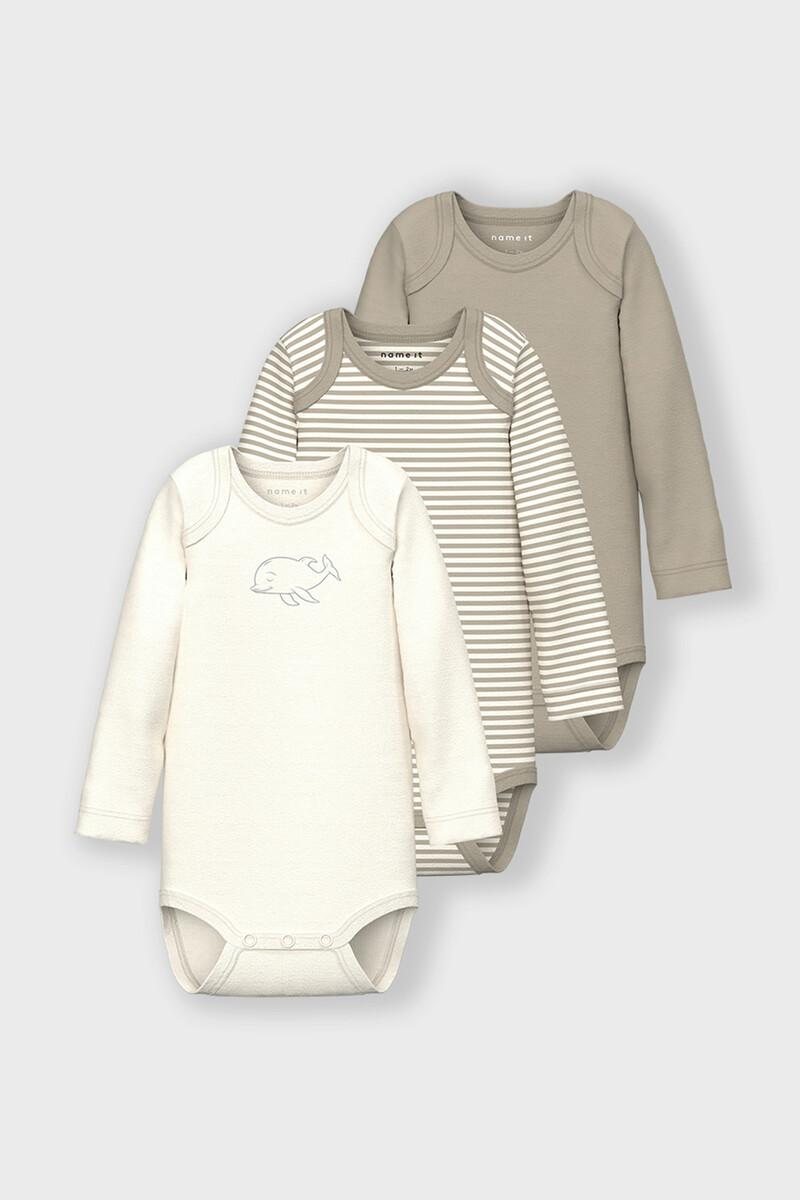 women'secret Set 3 bodys delfín bebé neutro