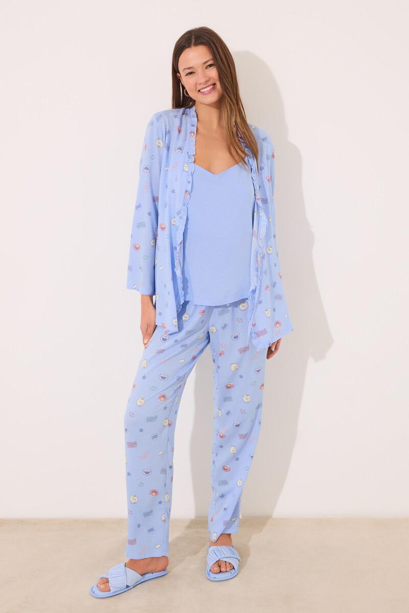 women'secret Set pijama largo satén "Barrio Sésamo"