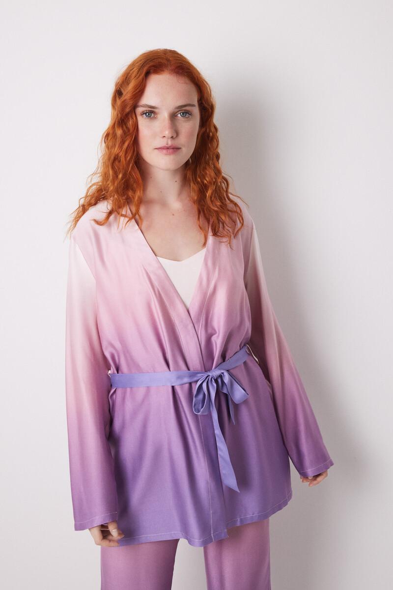 Women'secret Set Pijama Largo Satén Degradado