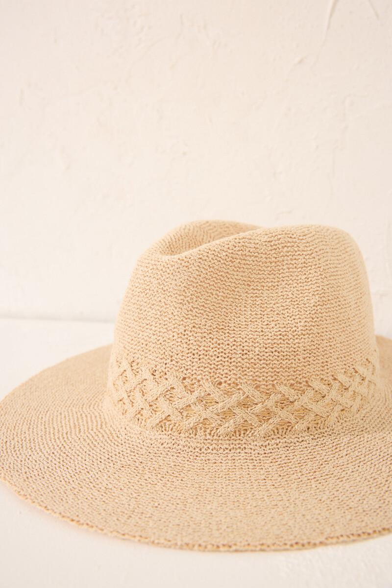 Women'secret Sombrero Algodonero Trenzado Brillo