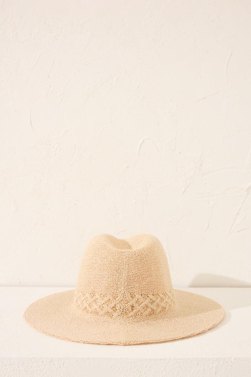 Women'secret Sombrero Algodonero Trenzado Brillo