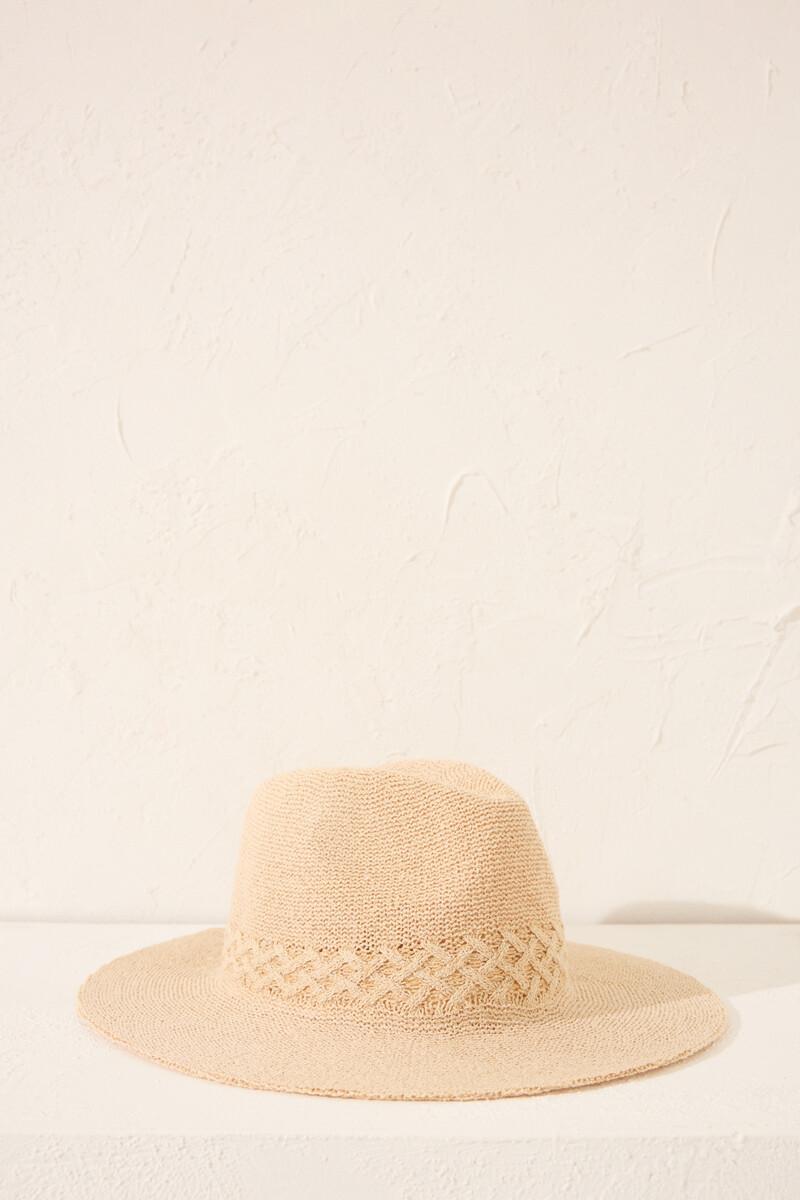 women'secret Sombrero algodonero trenzado brillo