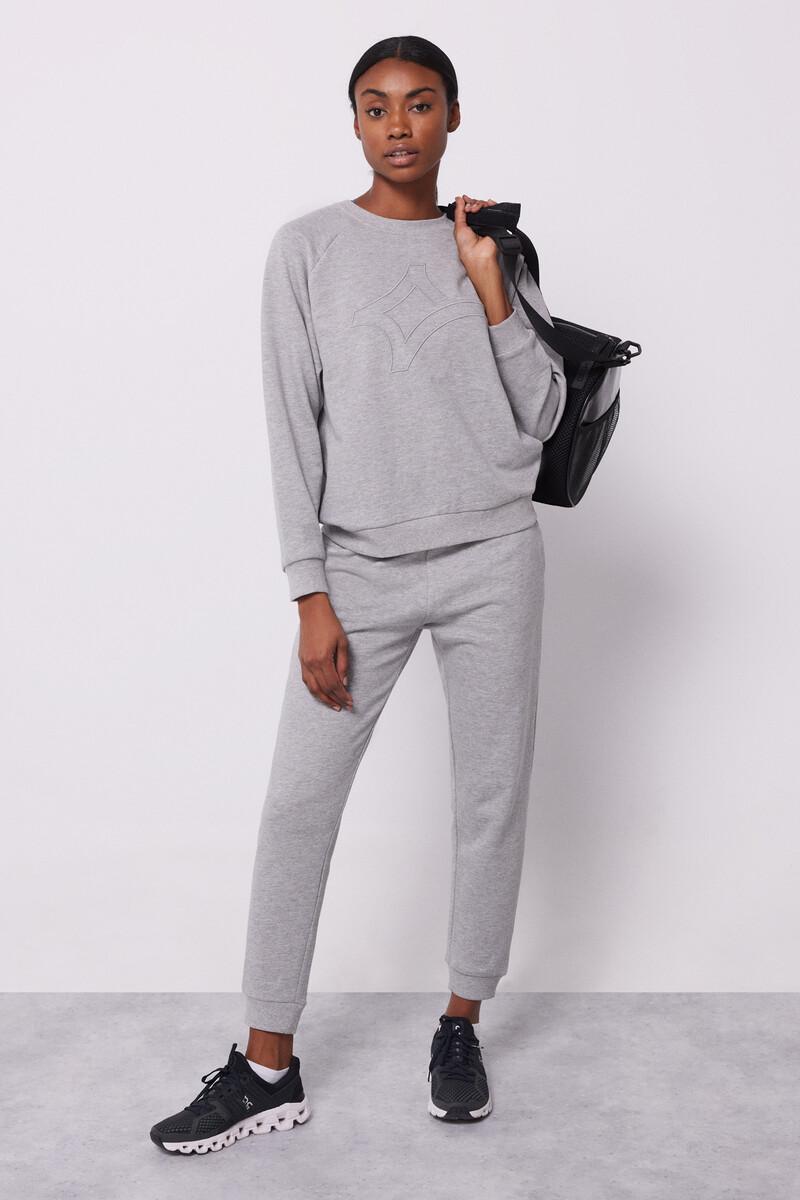 women'secret Sudadera algodón logo gris