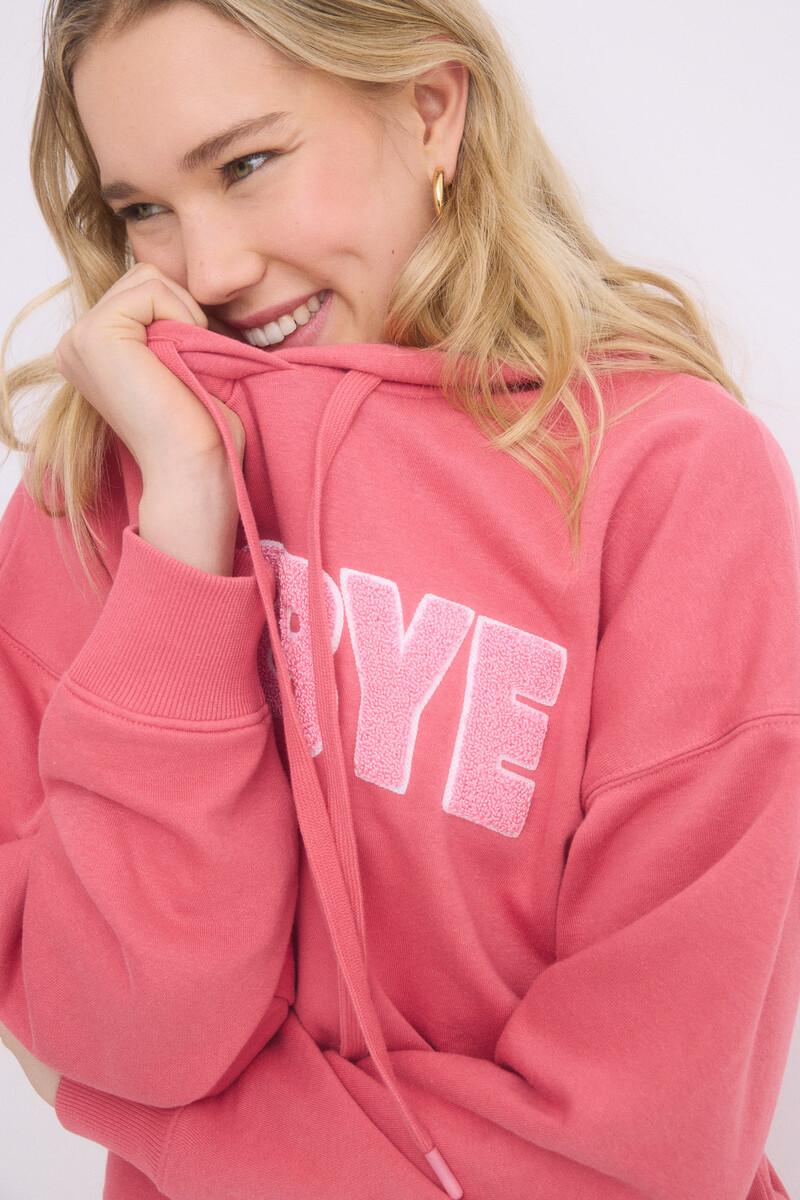 Women'secret Sudadera Capucha Felpa Algodón Rosa