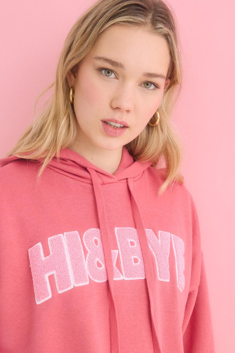 Women'secret Sudadera Capucha Felpa Algodón Rosa