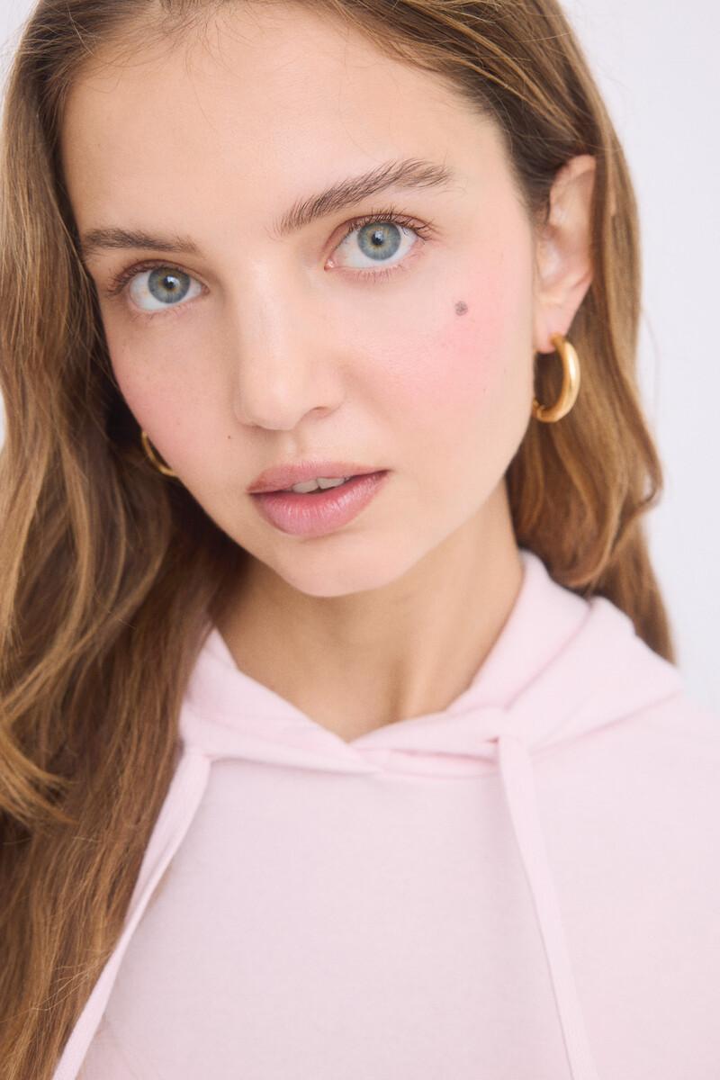 Women'secret Sudadera Capucha Felpa Algodón Rosa