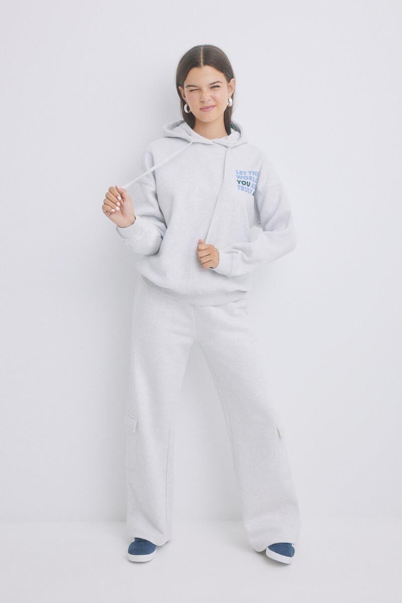 Women'secret Sudadera Capucha Felpa Gris Logo