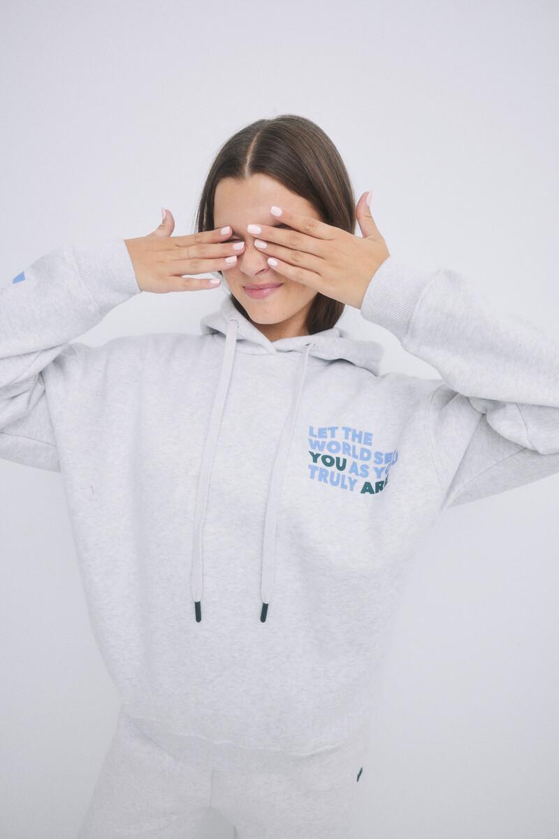 Women'secret Sudadera Capucha Felpa Gris Logo