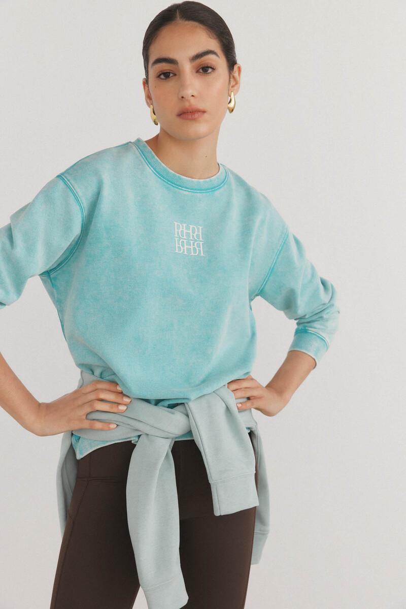 women'secret Sudadera con efecto lavado desgastado