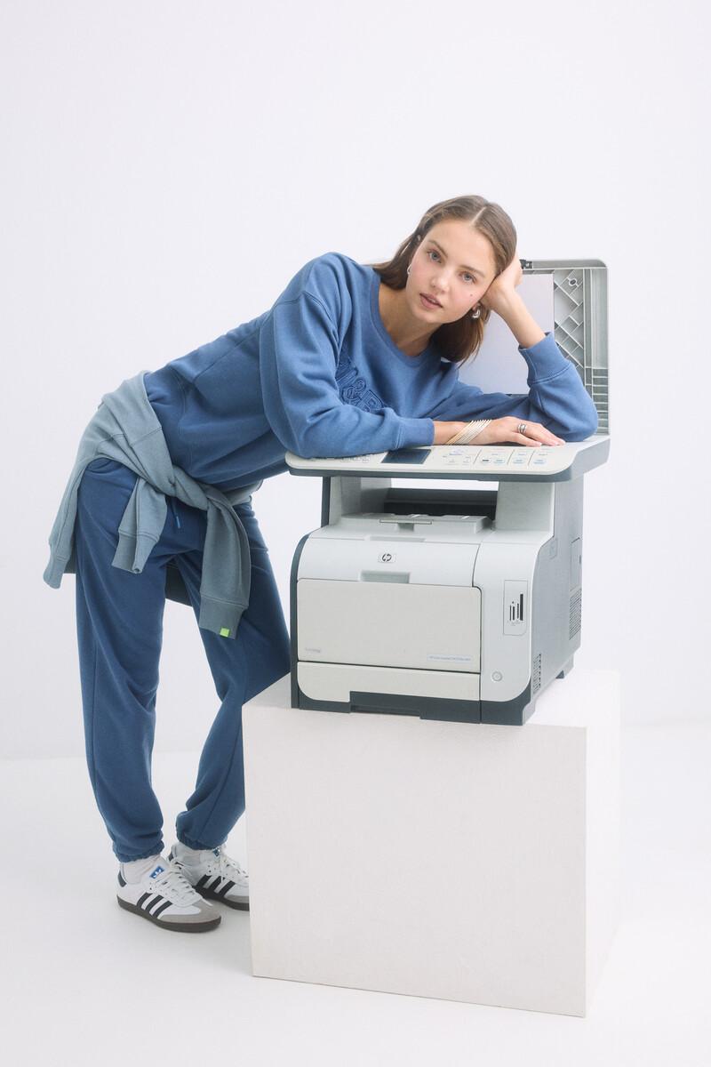 women'secret Sudadera felpa algodón azul