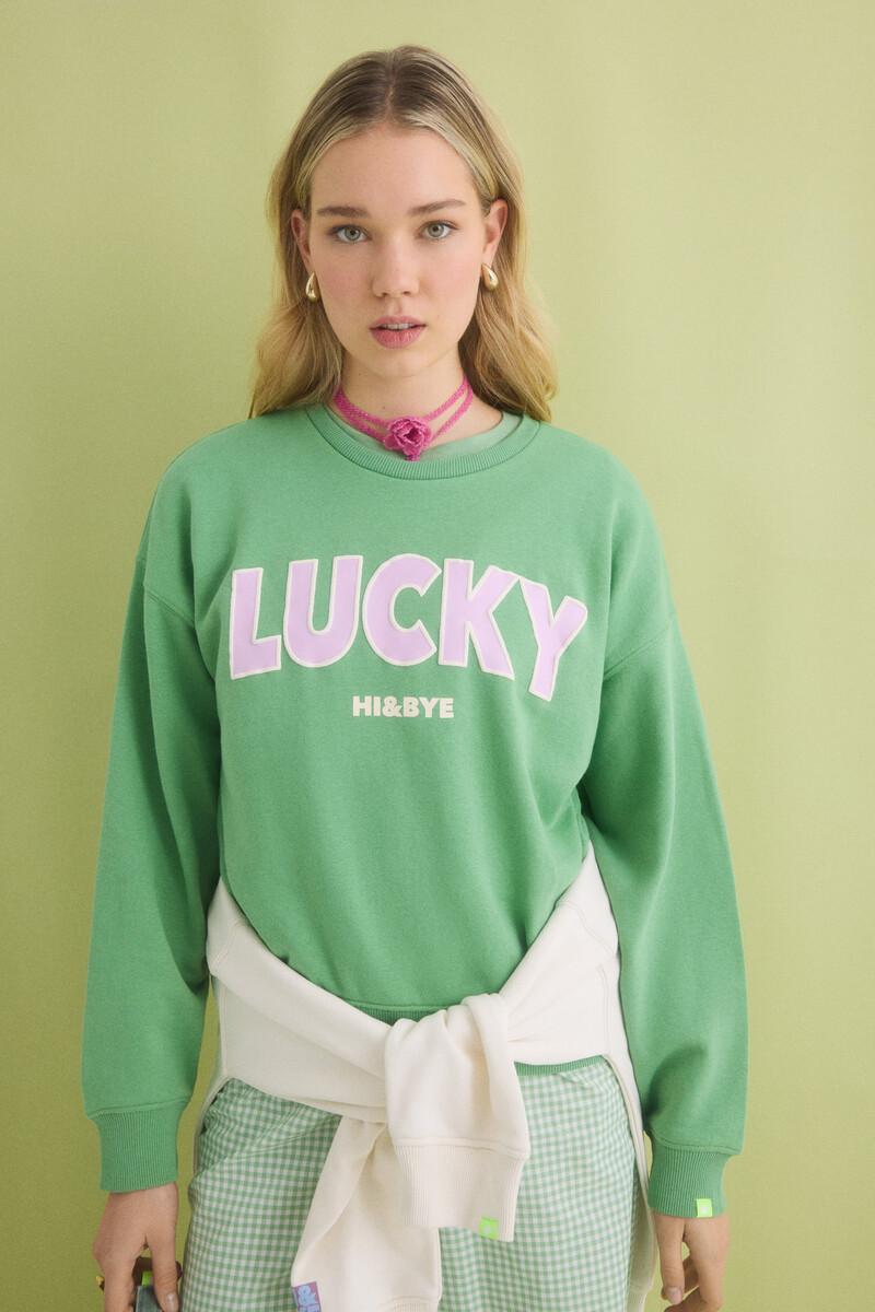 Women'secret Sudadera Felpa Algodón Verde