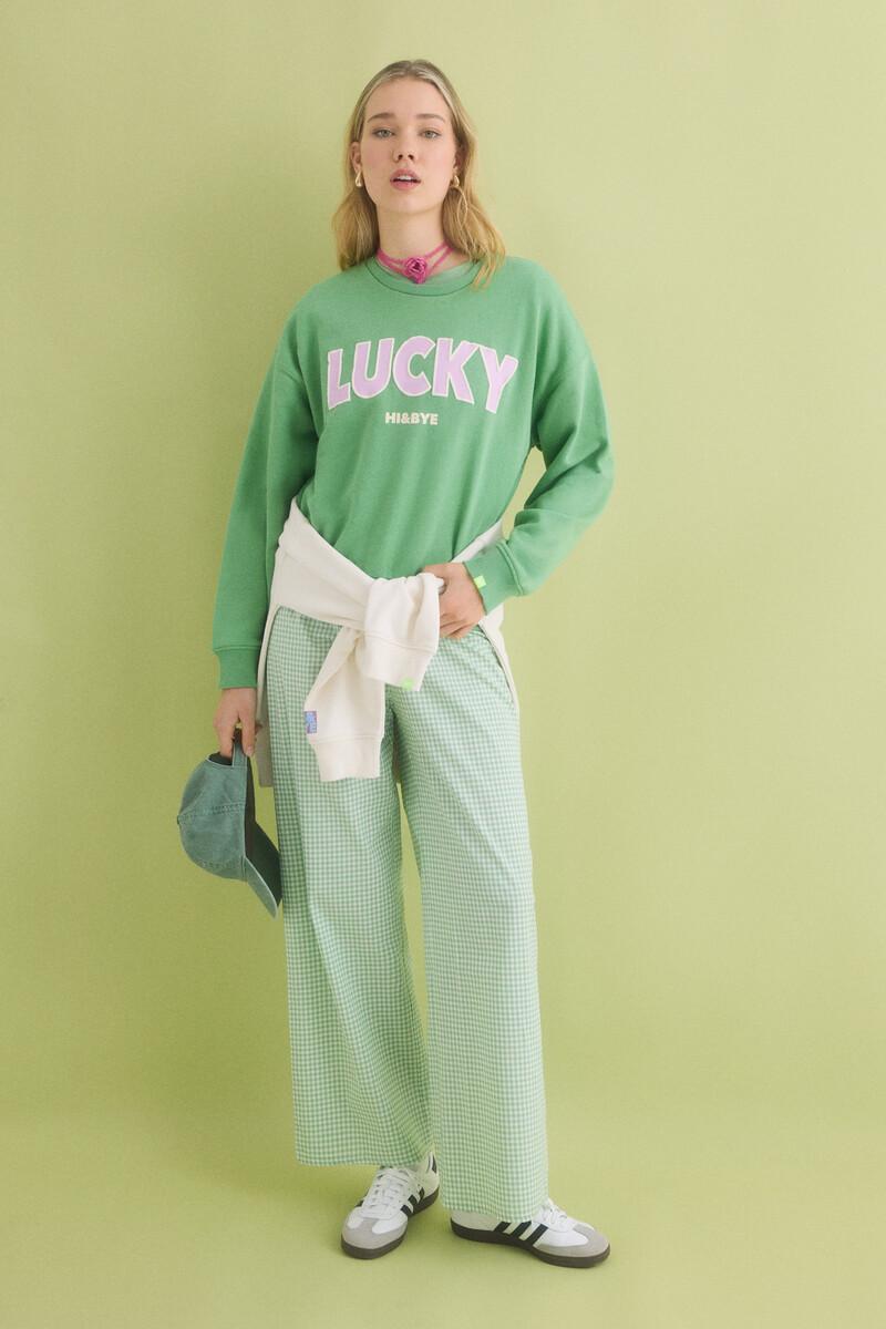 Women'secret Sudadera Felpa Algodón Verde