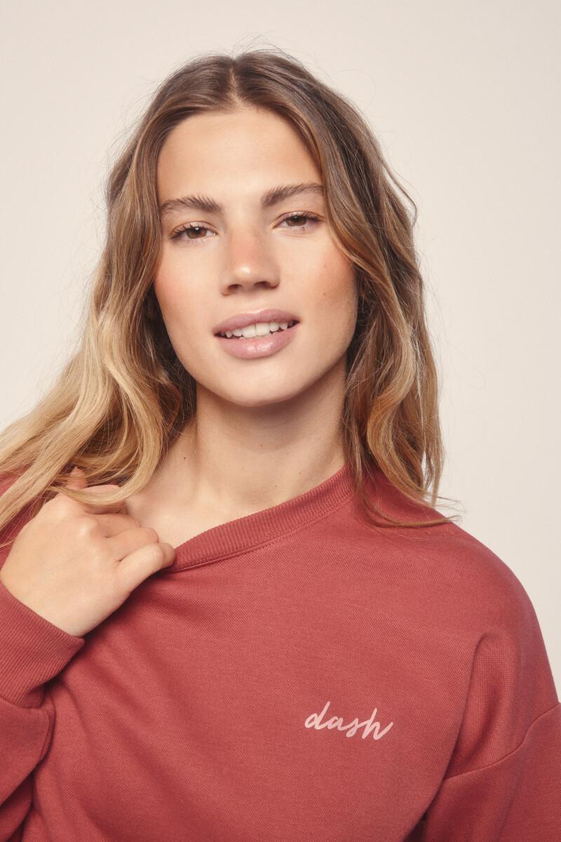 Women'secret Sudadera Felpa Piqué Granate