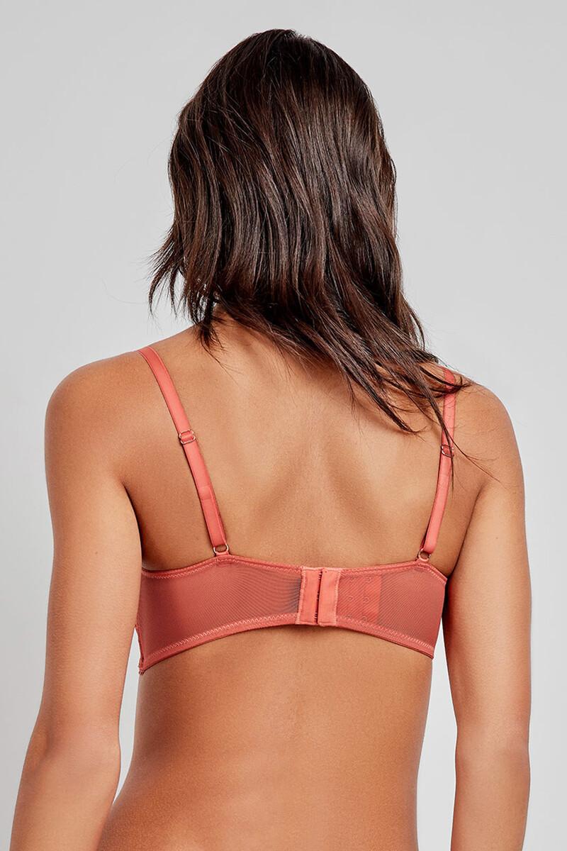 Women'secret Sujetador Balconette Encaje Naranja