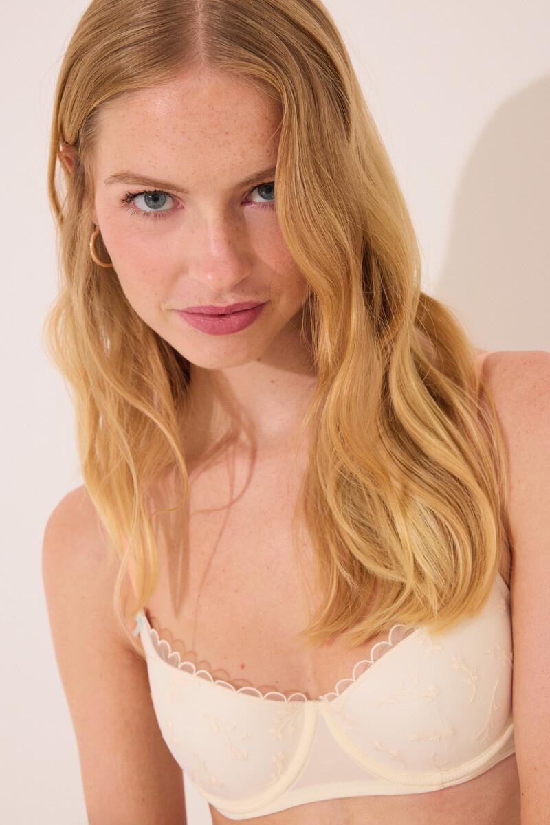 Women'secret Sujetador Balconette Relleno Bordado