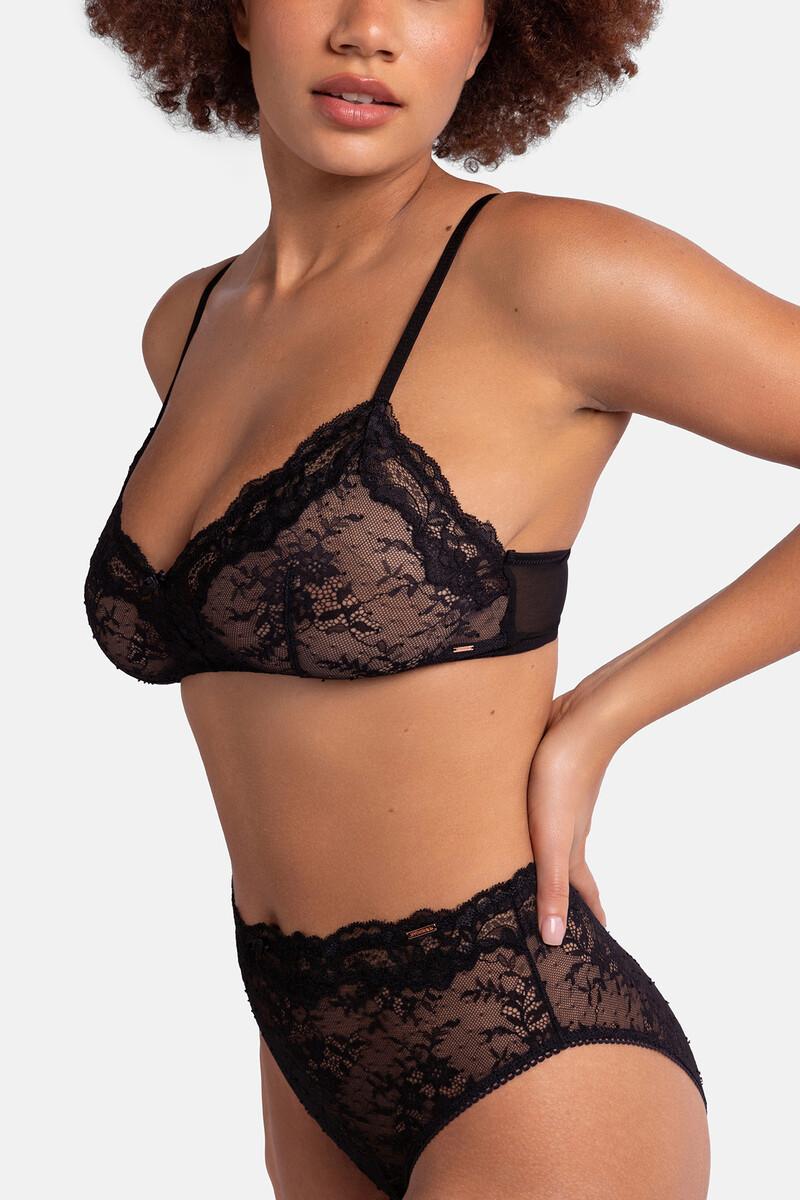 Women'secret Sujetador Bralette Encaje Negro