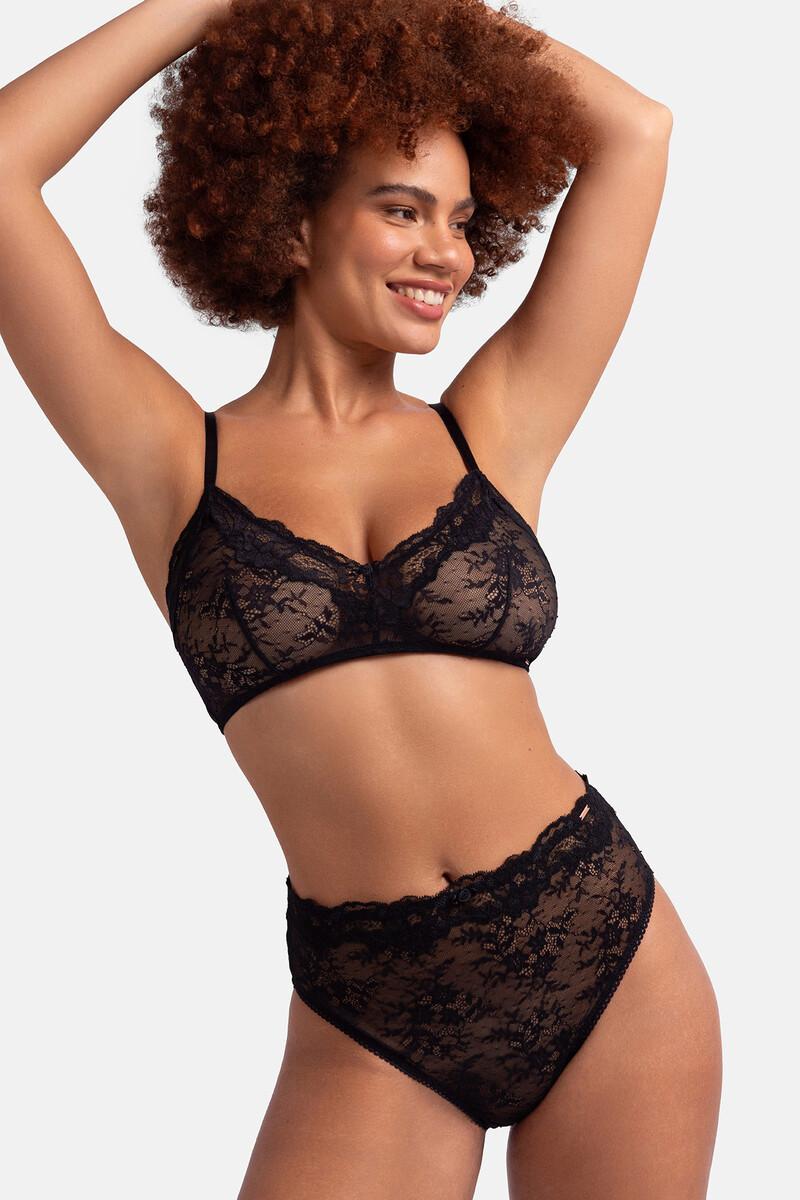 Women'secret Sujetador Bralette Encaje Negro