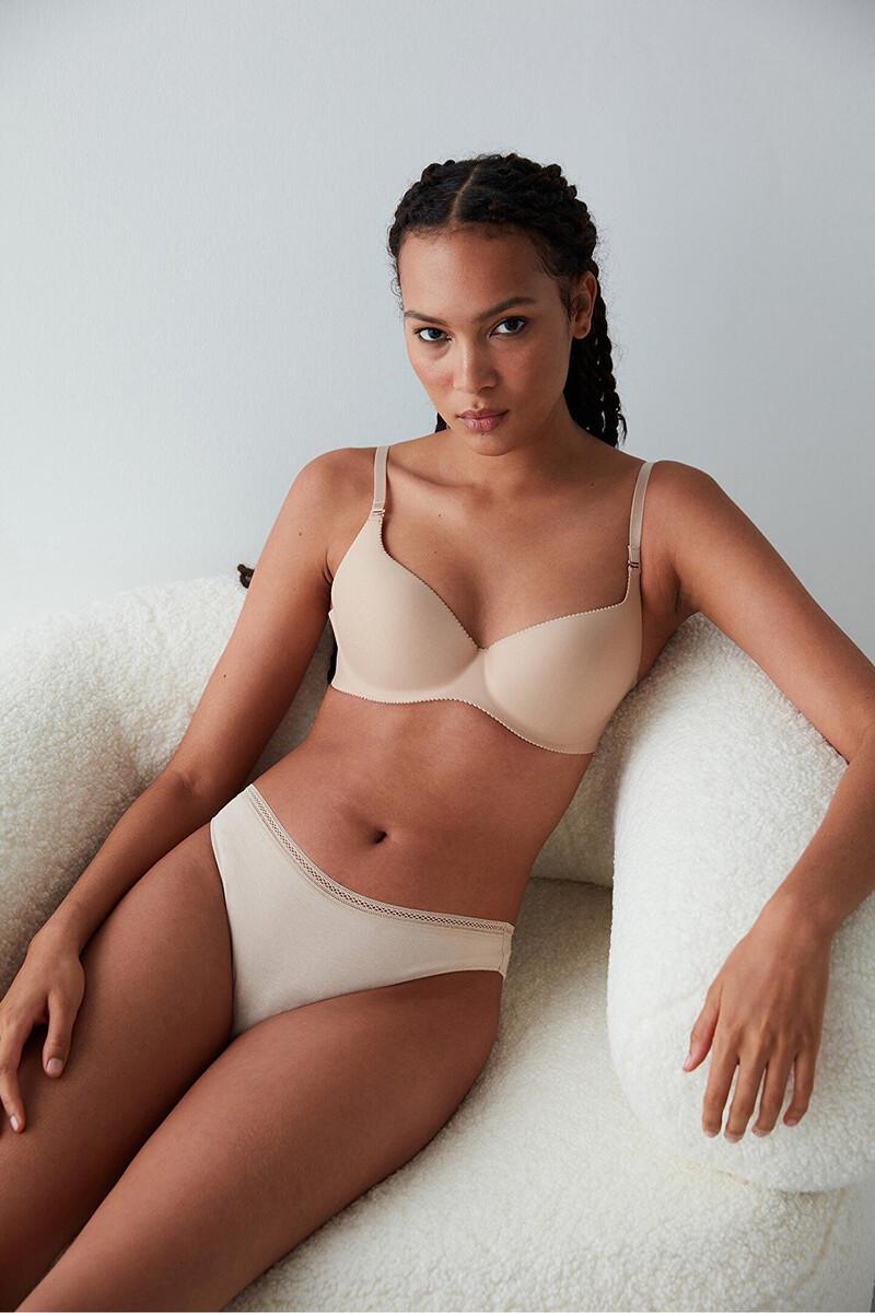 women'secret Sujetador clásico beige push up