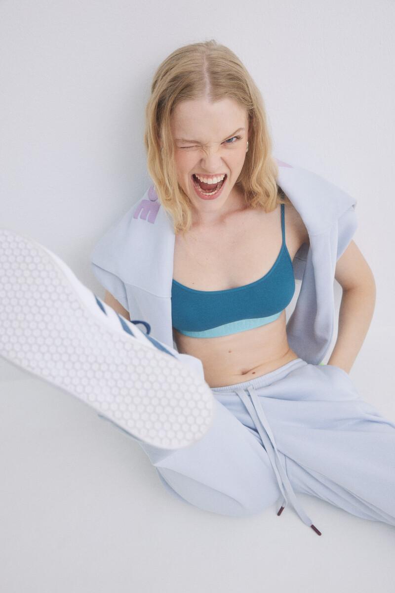 women'secret Sujetador top algodón azul