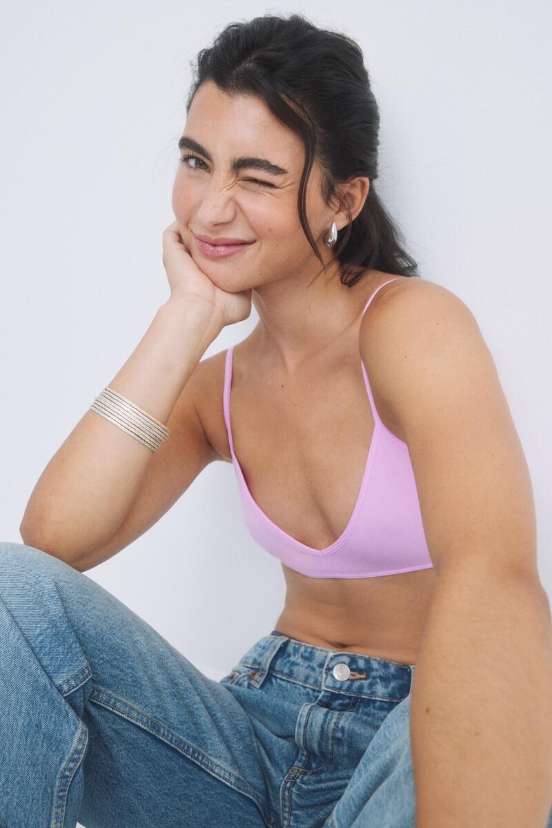 Women'secret Sujetador Top Seamless Rosa