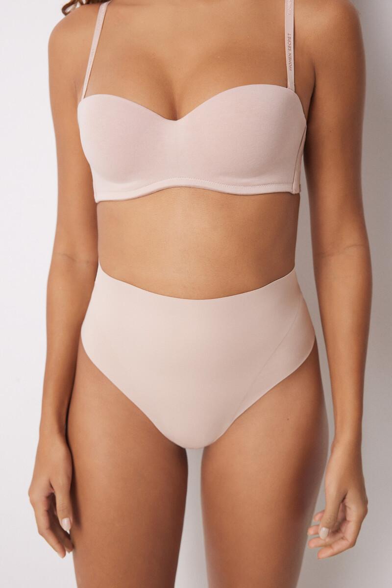 Women'secret Tanga Alta Reductor Y Push Up Nude