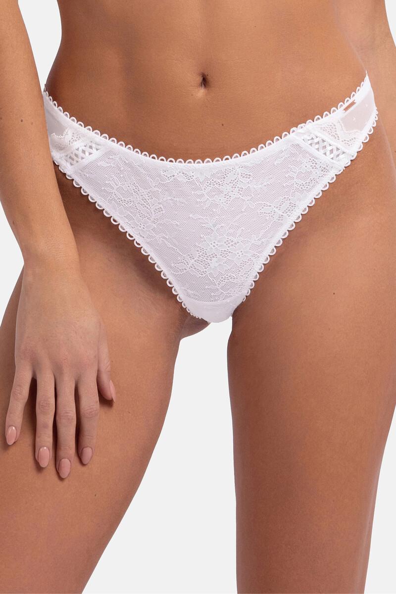 women'secret Tanga encaje blanco