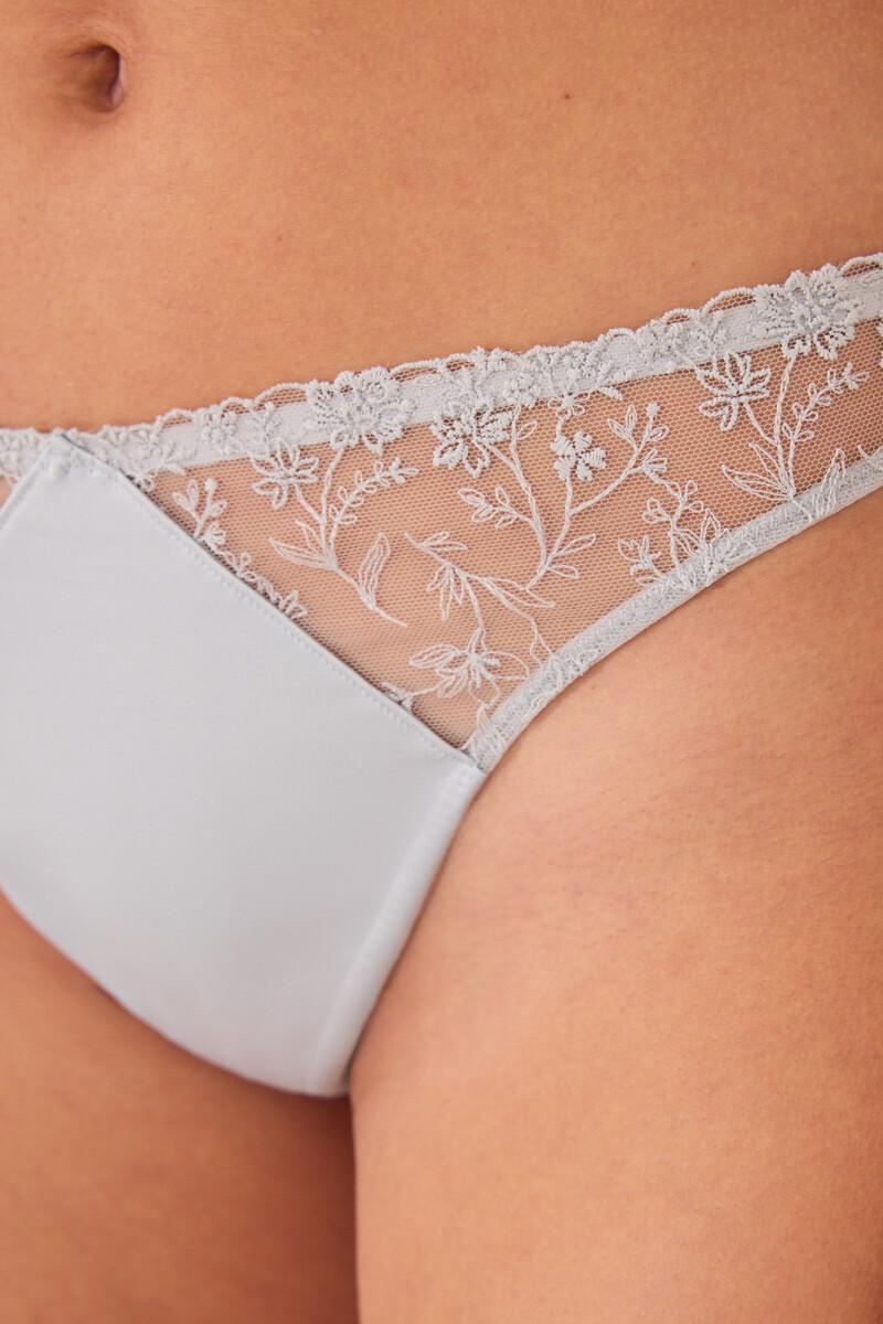 Women'secret Tanga Satén Azul