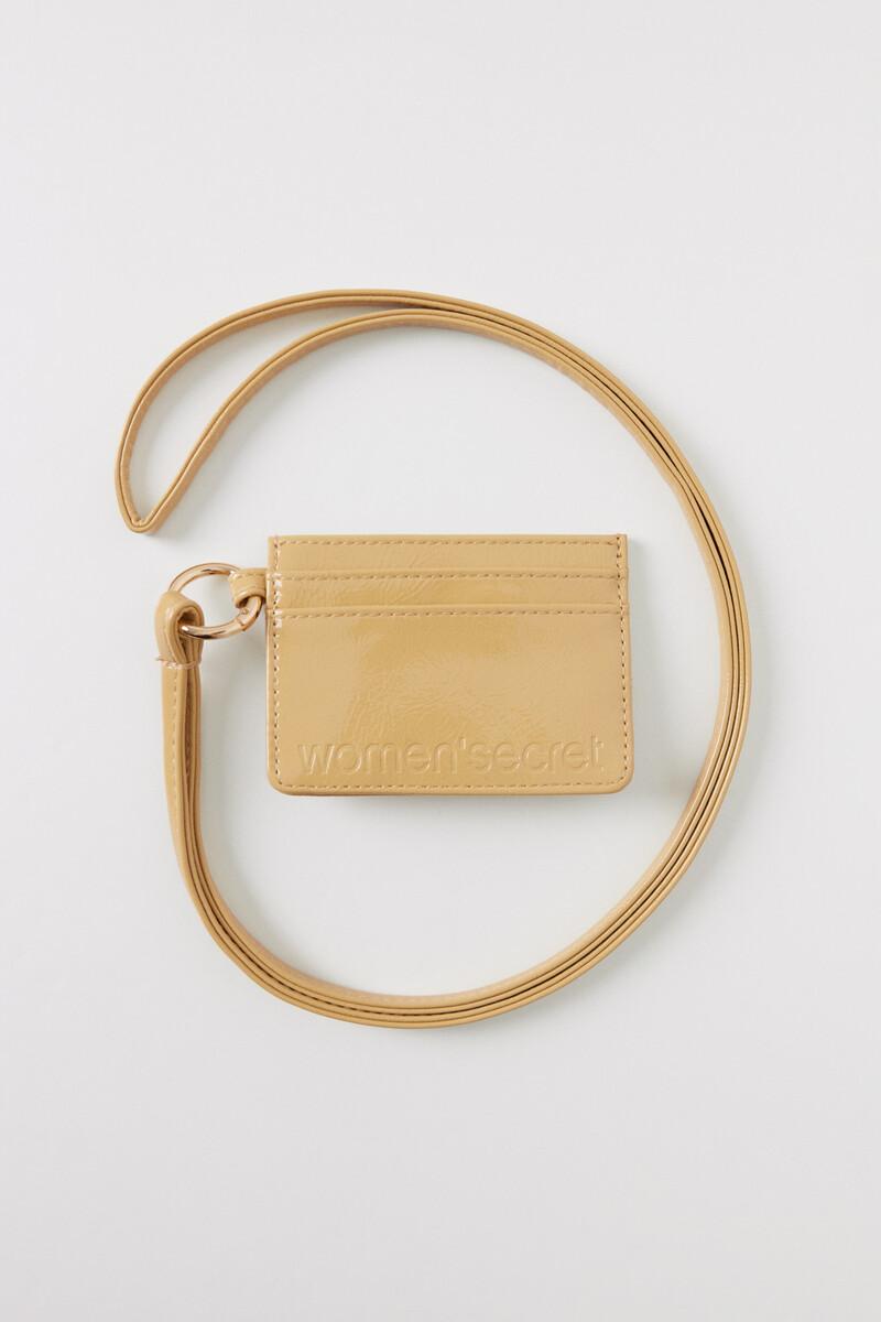 Women'secret Tarjetero Charol Camel
