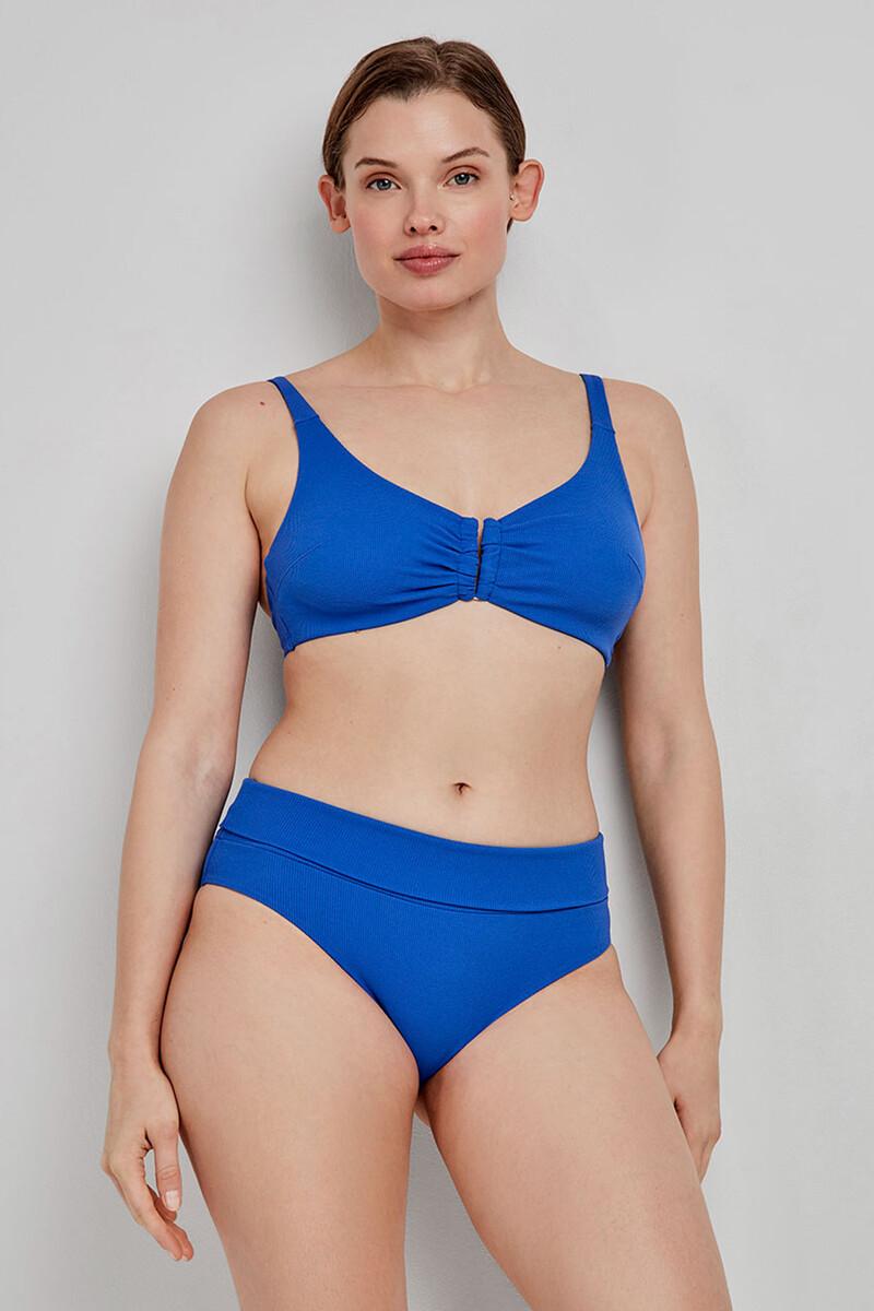 Women'secret Top Bikini Capacidad Sin Relleno Azul