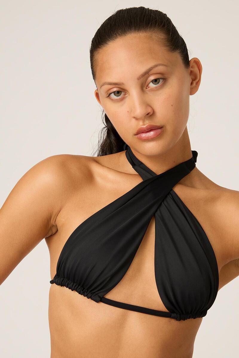 women'secret Top Bikini multiposición negro
