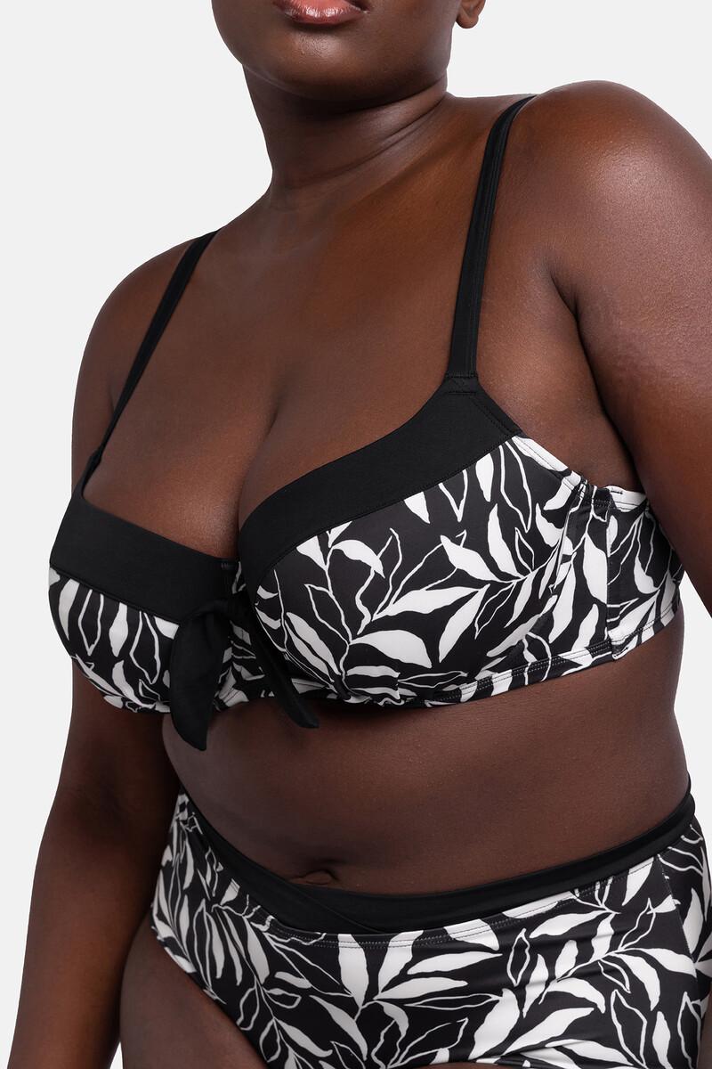 Women'secret Top De Bikini Estampado Negro