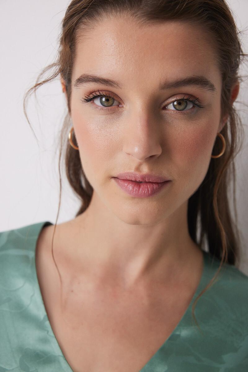 Women'secret Vestido Caftán Satén Jacquard Verde