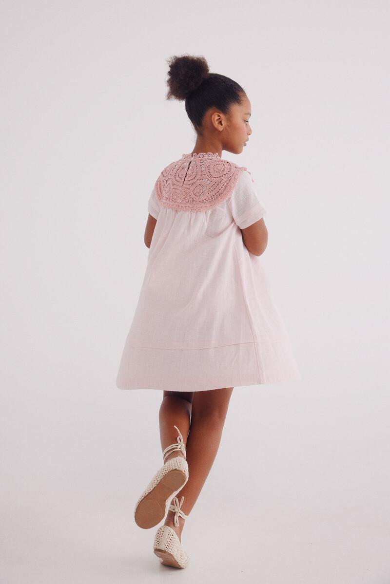 women'secret Vestido cuello crochet niña