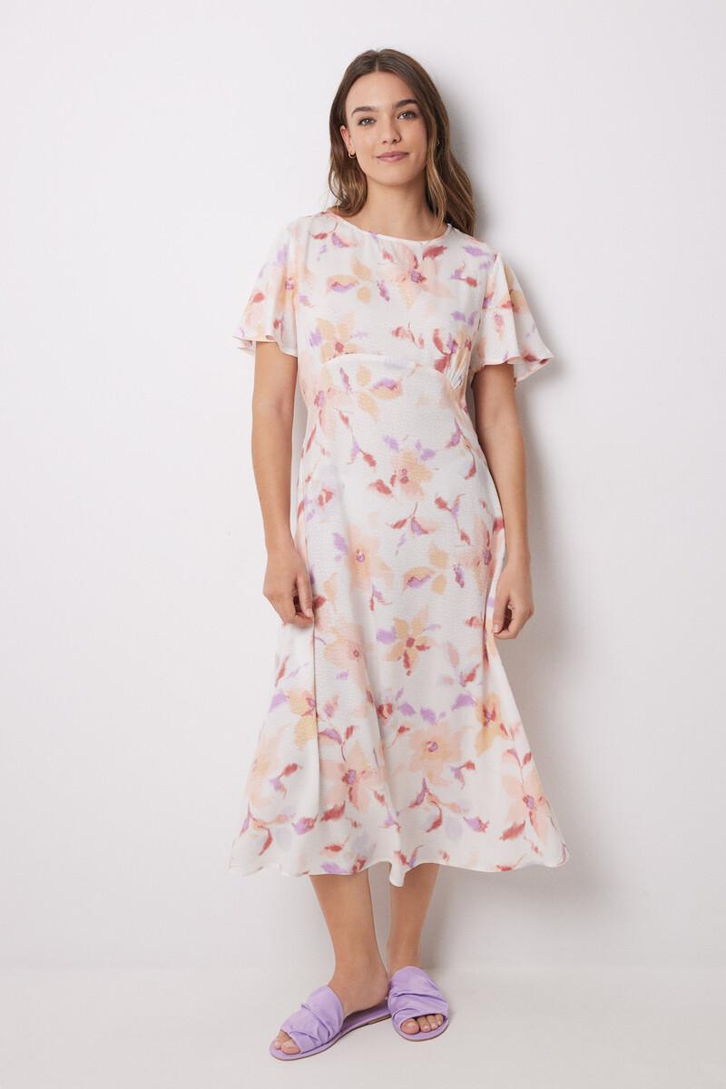 women'secret Vestido midi viscosa allover flores