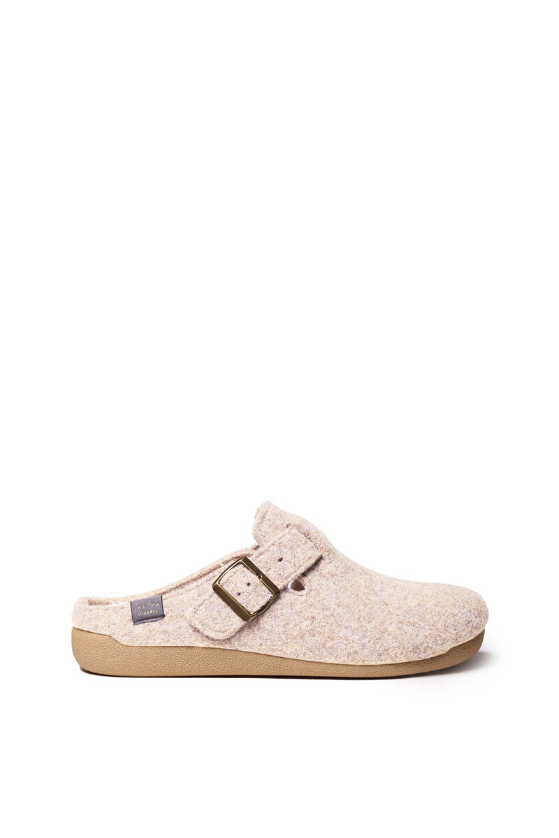 women'secret Zapatilla de casa tipo zueco fieltro