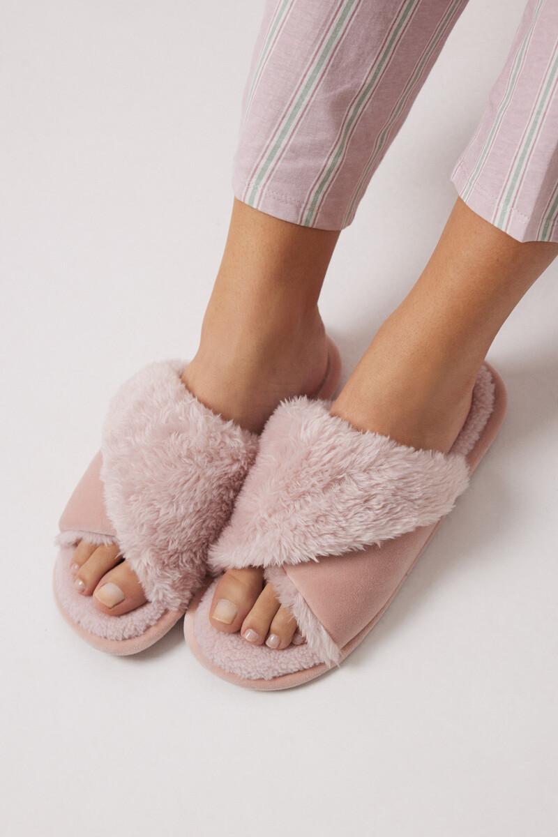 women'secret Zapatillas abiertas casa pelito rosa
