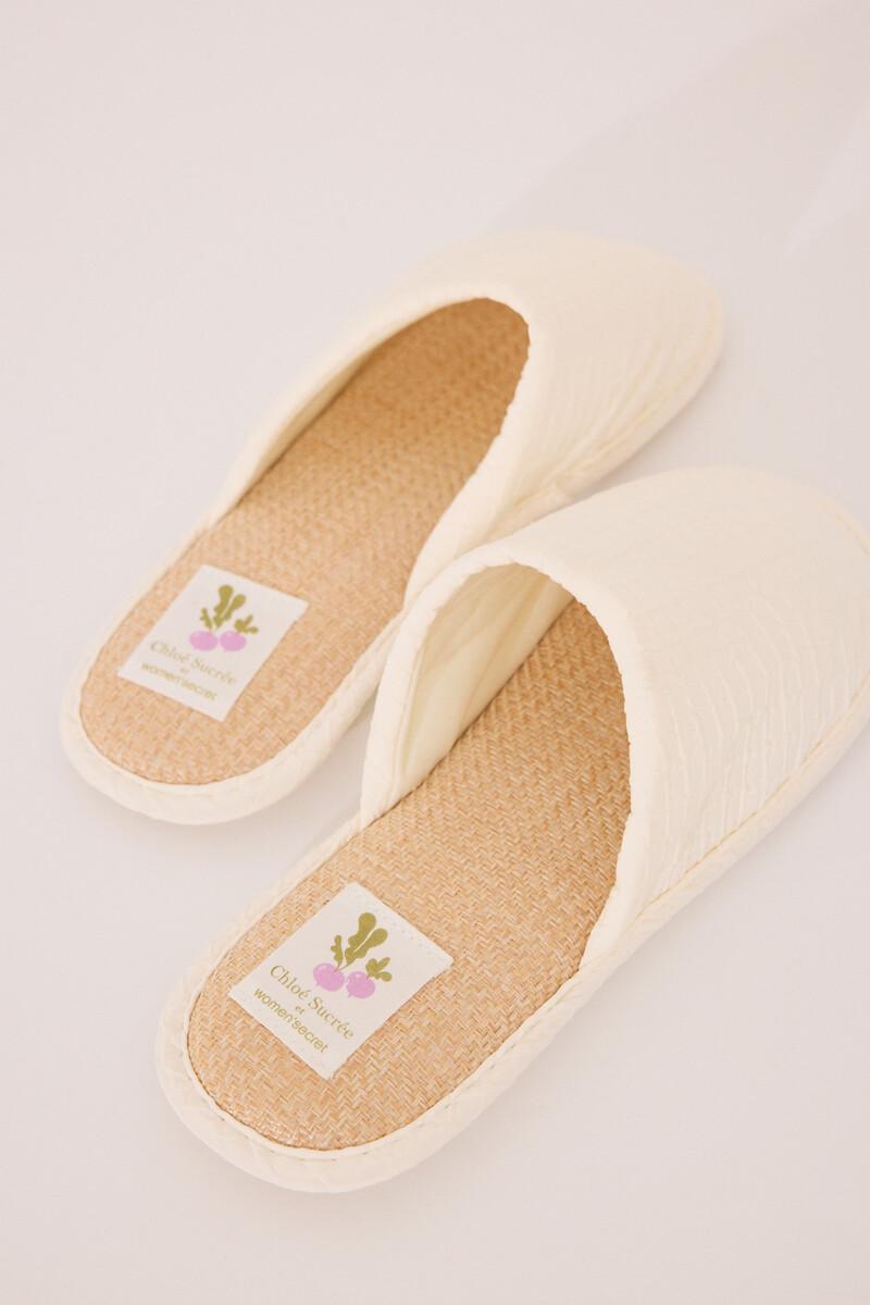 Women'secret Zapatillas Casa Color Crudo