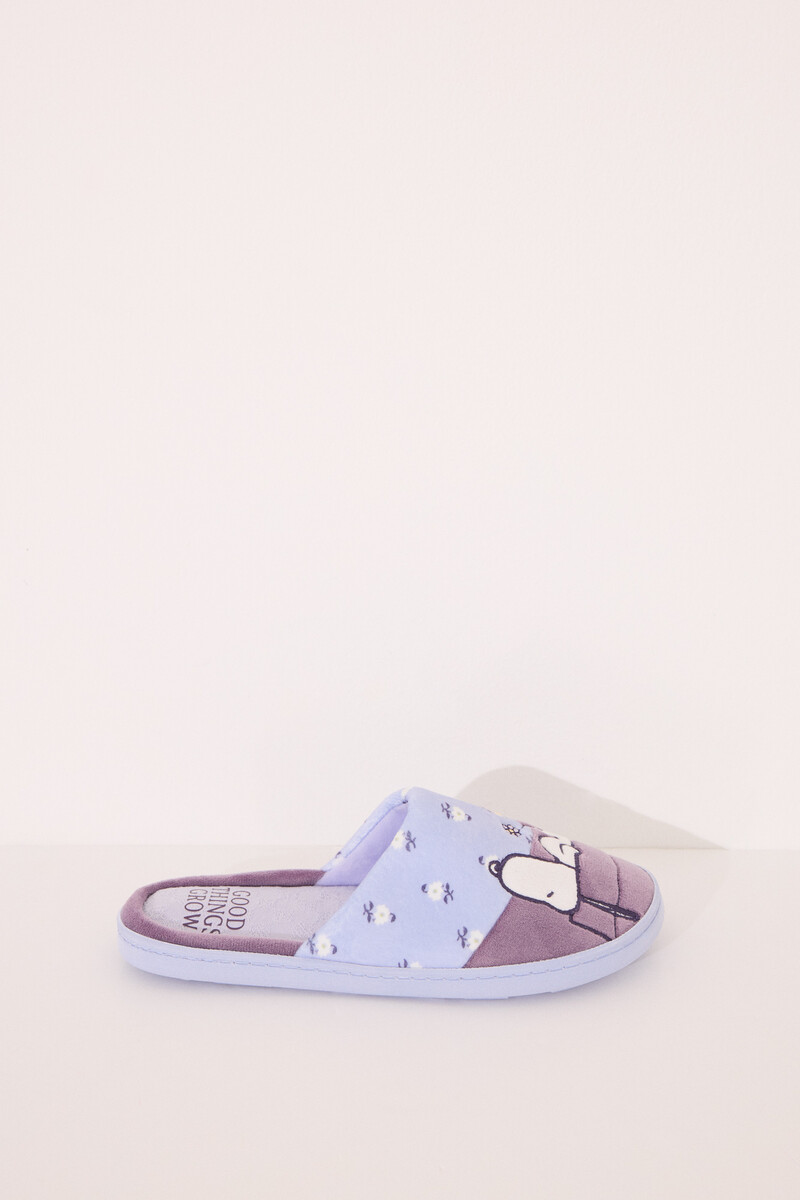 Women'secret Zapatillas Casa Lila Snoopy