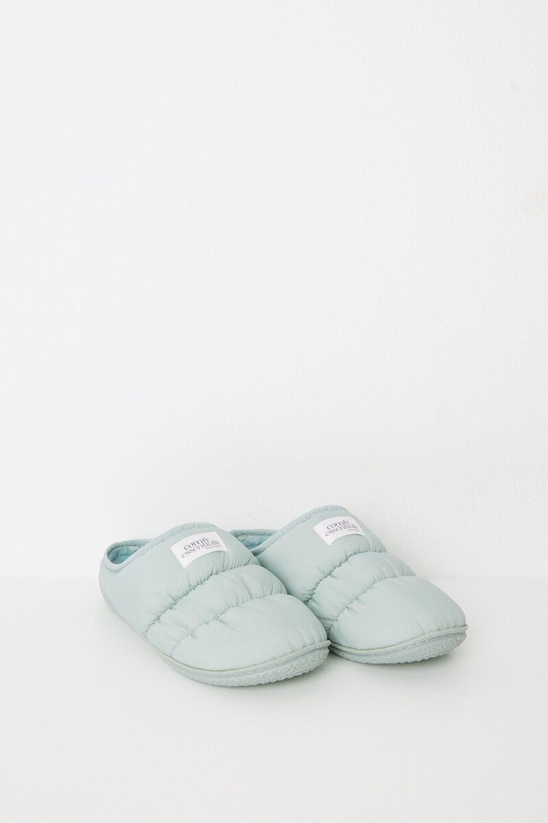 Women'secret Zapatillas Casa Nylon Acolchado Verde