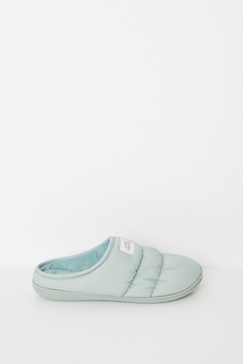 women'secret Zapatillas casa nylon acolchado verde