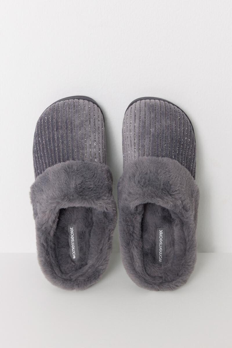 Women'secret Zapatillas Casa Pelo Marengo Lurex