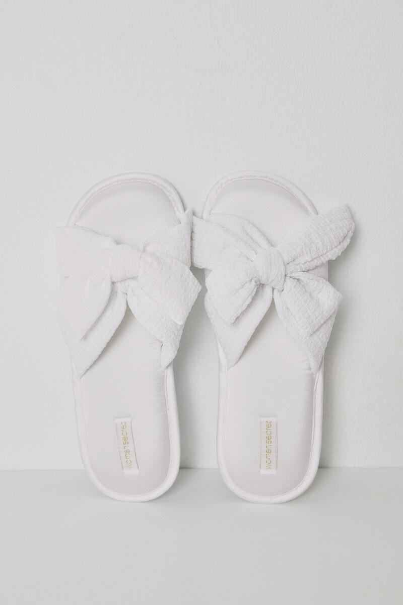 Women'secret Zapatillas Casa Satén Lazo
